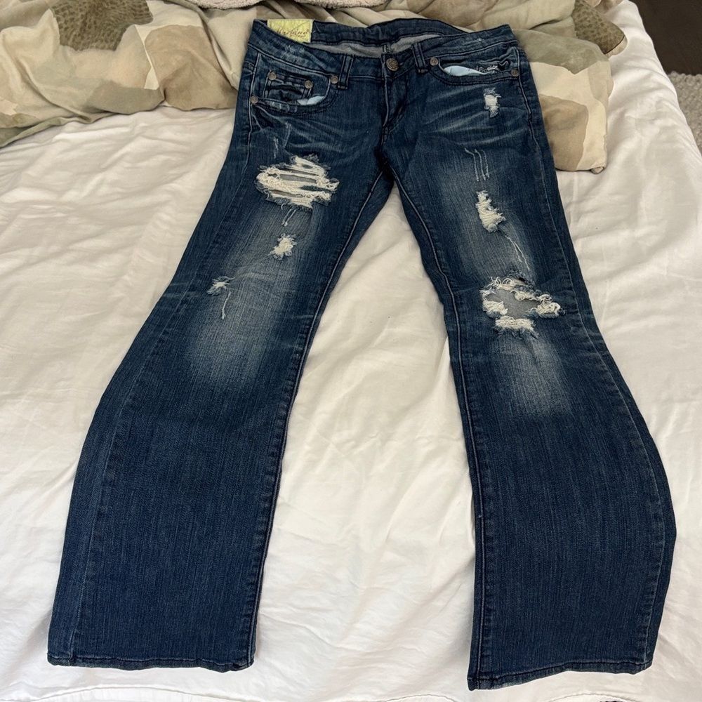 Machine sz 29 (7) Distressed Blue Women's Jeans